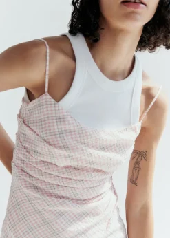 MANGO Sukienki I Kombinezony*Sukienka midi z nadrukiem w kratkę