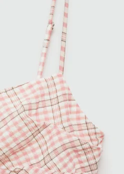 MANGO Sukienki I Kombinezony*Sukienka midi z nadrukiem w kratkę