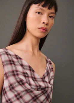 MANGO Sukienki I Kombinezony*Sukienka midi z nadrukiem w kratkę