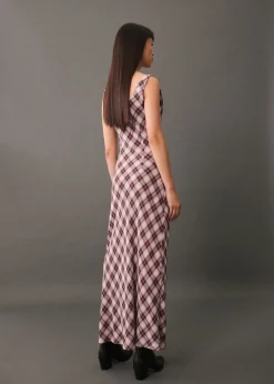 MANGO Sukienki I Kombinezony*Sukienka midi z nadrukiem w kratkę