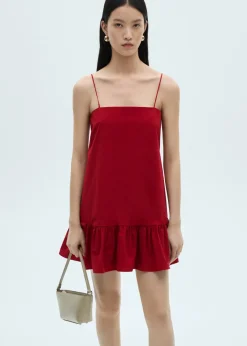 MANGO Sukienki I Kombinezony*Sukienka na cienkich ramiączkach z falbankami
