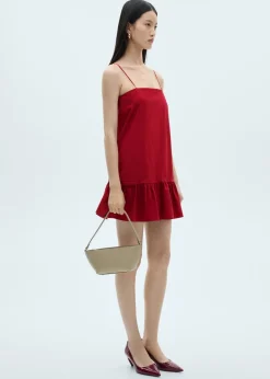 MANGO Sukienki I Kombinezony*Sukienka na cienkich ramiączkach z falbankami