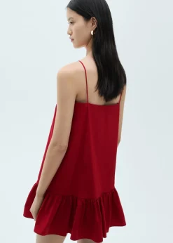 MANGO Sukienki I Kombinezony*Sukienka na cienkich ramiączkach z falbankami