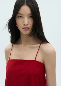 MANGO Sukienki I Kombinezony*Sukienka na cienkich ramiączkach z falbankami