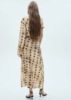 MANGO Sukienki I Kombinezony*Sukienka na jedno ramię w grochy