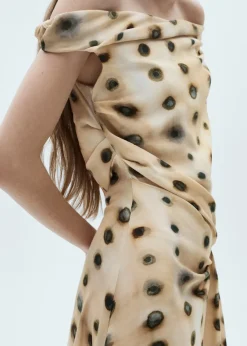 MANGO Sukienki I Kombinezony*Sukienka na jedno ramię w grochy