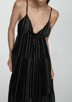 MANGO Sukienki I Kombinezony*Sukienka na ramiączkach z ozdobnymi szwami