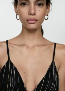 MANGO Sukienki I Kombinezony*Sukienka na ramiączkach z ozdobnymi szwami