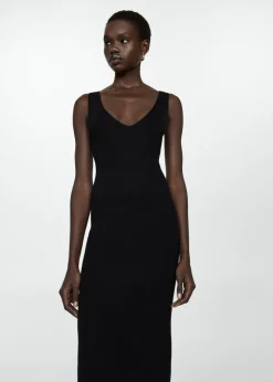 MANGO Sukienki I Kombinezony*Sukienka na ramiączkach z dzianiny