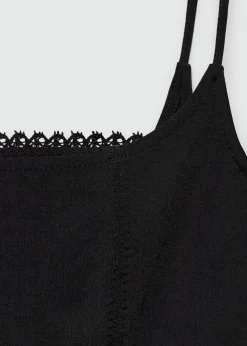 MANGO Sukienki I Kombinezony*Sukienka na ramiączkach z koronką