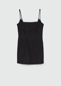 MANGO Sukienki I Kombinezony*Sukienka na ramiączkach z koronką