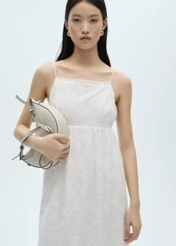 MANGO Sukienki I Kombinezony*Sukienka na ramiączkach z kwiatowym haftem