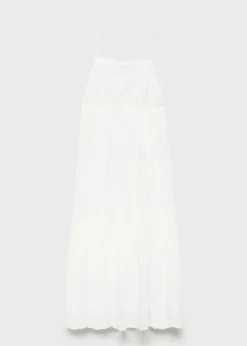 MANGO Sukienki I Kombinezony*Sukienka na ramiączkach z kwiatowym haftem