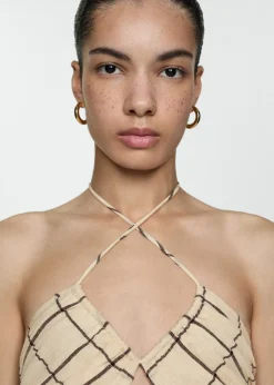 MANGO Sukienki I Kombinezony*Sukienka na ramiączkach ze wzorem