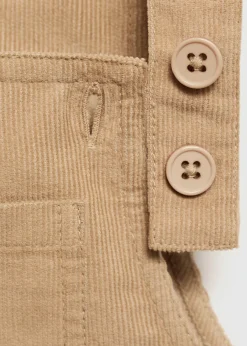 Dzieci MANGO Sukienki I Kombinezony|Szorty I Spódnice*Sukienka na szelkach z mikrosztruksu