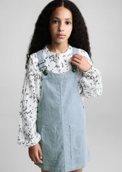 Dzieci MANGO Sukienki I Kombinezony*Sukienka na szelkach ze sztruksu z kieszeniami