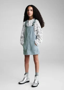 Dzieci MANGO Sukienki I Kombinezony*Sukienka na szelkach ze sztruksu z kieszeniami