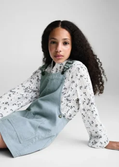 Dzieci MANGO Sukienki I Kombinezony*Sukienka na szelkach ze sztruksu z kieszeniami