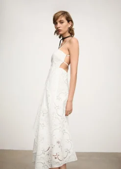 MANGO Sukienki I Kombinezony*Sukienka o asymetrycznym kroju z haftem