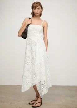 MANGO Sukienki I Kombinezony*Sukienka o asymetrycznym kroju z haftem