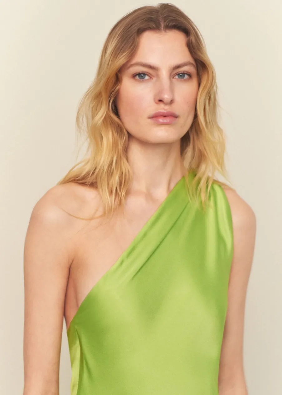 MANGO Sukienki I Kombinezony*Sukienka o asymetrycznym kroju ze wstęgą