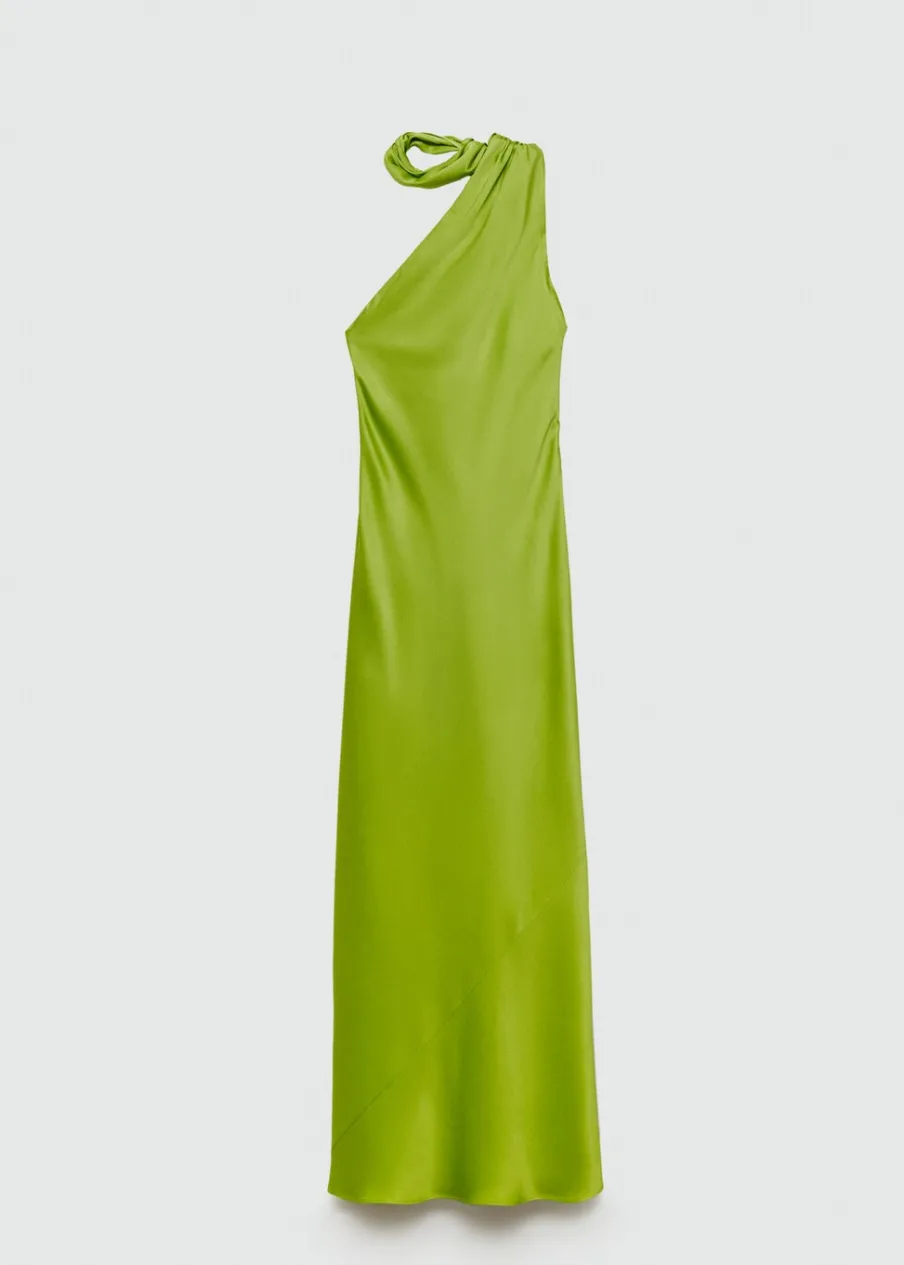 MANGO Sukienki I Kombinezony*Sukienka o asymetrycznym kroju ze wstęgą