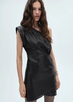 MANGO Sukienki I Kombinezony*Sukienka o asymetrycznym kroju z teksturą