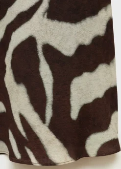 MANGO Sukienki I Kombinezony*Sukienka o rozszerzanym kroju w zebrę