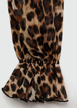 MANGO Sukienki I Kombinezony*Sukienka o rozszerzanym kroju w lamparcie cętki