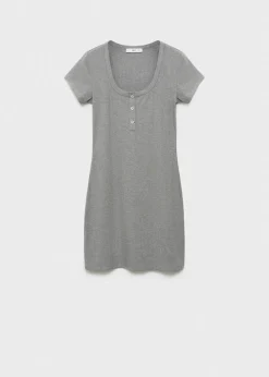MANGO Sukienki I Kombinezony*Sukienka o taliowanym kroju z dzianiny