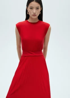 MANGO Sukienki I Kombinezony*Sukienka plisowana z gumką w talii