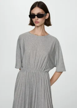 MANGO Sukienki I Kombinezony*Sukienka plisowana z gumką w talii