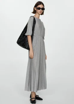 MANGO Sukienki I Kombinezony*Sukienka plisowana z gumką w talii