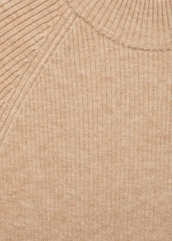 MANGO Sukienki I Kombinezony*Sukienka prążkowana z półgolfem