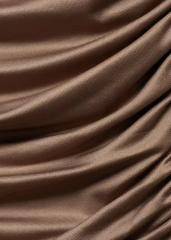 MANGO Sukienki I Kombinezony*Sukienka satynowa z marszczeniem