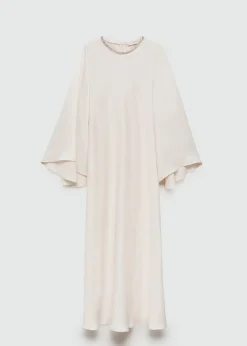 MANGO Sukienki I Kombinezony*Sukienka satynowa z rozszerzanym rękawem