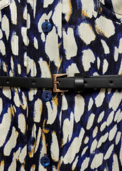 MANGO Sukienki I Kombinezony*Sukienka satynowa ze wzorem