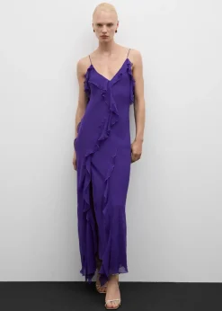 MANGO Sukienki I Kombinezony*Sukienka szyfonowa z falbankami