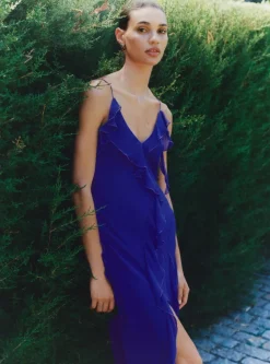 MANGO Sukienki I Kombinezony*Sukienka szyfonowa z falbankami