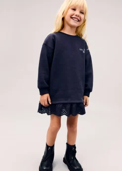 Dzieci MANGO Sukienki I Kombinezony*Sukienka typu bluza z haftem