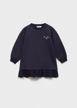 Dzieci MANGO Sukienki I Kombinezony*Sukienka typu bluza z haftem