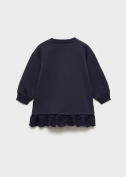 Dzieci MANGO Sukienki I Kombinezony*Sukienka typu bluza z haftem