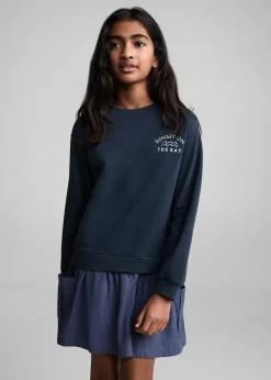 Dzieci MANGO Sukienki I Kombinezony|Bluzy*Sukienka typu bluza z haftem