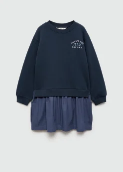 Dzieci MANGO Sukienki I Kombinezony|Bluzy*Sukienka typu bluza z haftem