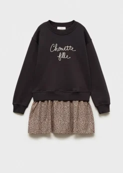 Dzieci MANGO Sukienki I Kombinezony|Bluzy*Sukienka typu bluza ze zwierzęcym wzorem