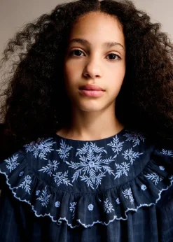 Dzieci MANGO Sukienki I Kombinezony*Sukienka w kratę z haftem