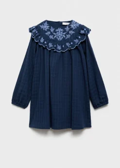 Dzieci MANGO Sukienki I Kombinezony*Sukienka w kratę z haftem