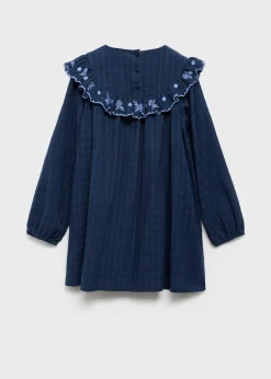 Dzieci MANGO Sukienki I Kombinezony*Sukienka w kratę z haftem