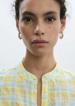 MANGO Sukienki I Kombinezony*Sukienka w kratę z wiązaniem