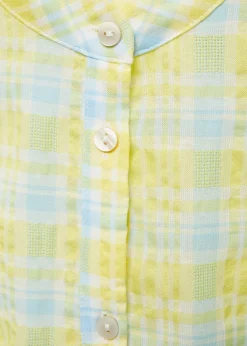 MANGO Sukienki I Kombinezony*Sukienka w kratę z wiązaniem